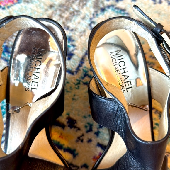 MICHAEL Michael Kors Josephine Leather Platform Wedge Sandal - Picture 7 of 11